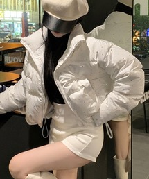 ラインストーン付中綿ジャケット