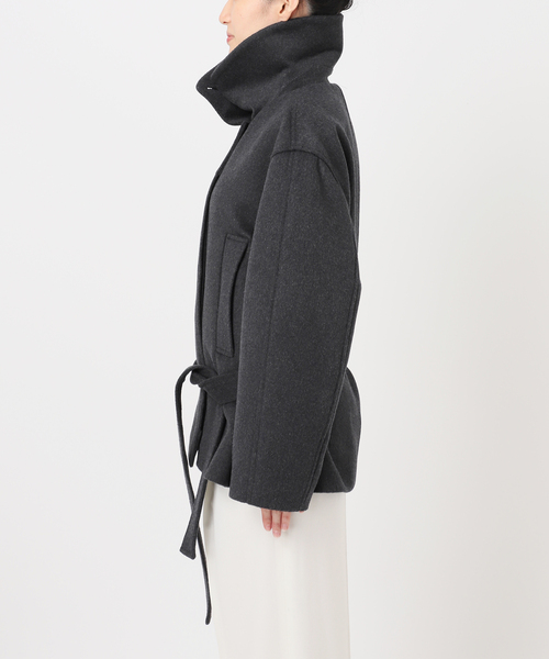 Noble（ノーブル）の「le/ル WOOL BELTED JACKET（その他アウター・レディース・ライトグレー/チャコールグレー・FREE）」の21枚目の写真