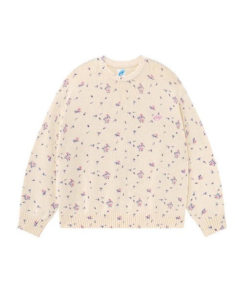 WOKE EDGE(ウォークエッジ)の「WOKE EDGE / ウォークエッジ Flower Knit(ニット/セーター・メンズ・ブラック/アイボリー・LARGE/MEDIUM)」の2枚目の写真