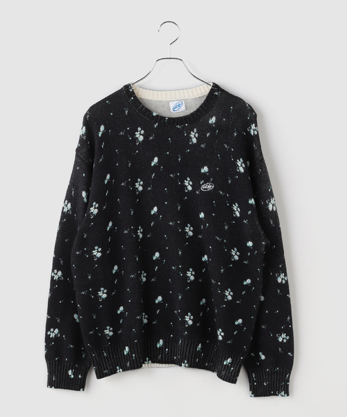 WOKE EDGE(ウォークエッジ)の「WOKE EDGE / ウォークエッジ Flower Knit(ニット/セーター・メンズ・ブラック/アイボリー・LARGE/MEDIUM)」の7枚目の写真