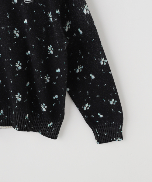 WOKE EDGE(ウォークエッジ)の「WOKE EDGE / ウォークエッジ Flower Knit(ニット/セーター・メンズ・ブラック/アイボリー・LARGE/MEDIUM)」の3枚目の写真