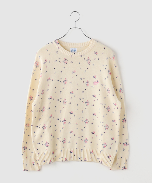 WOKE EDGE(ウォークエッジ)の「WOKE EDGE / ウォークエッジ Flower Knit(ニット/セーター・メンズ・ブラック/アイボリー・LARGE/MEDIUM)」の5枚目の写真