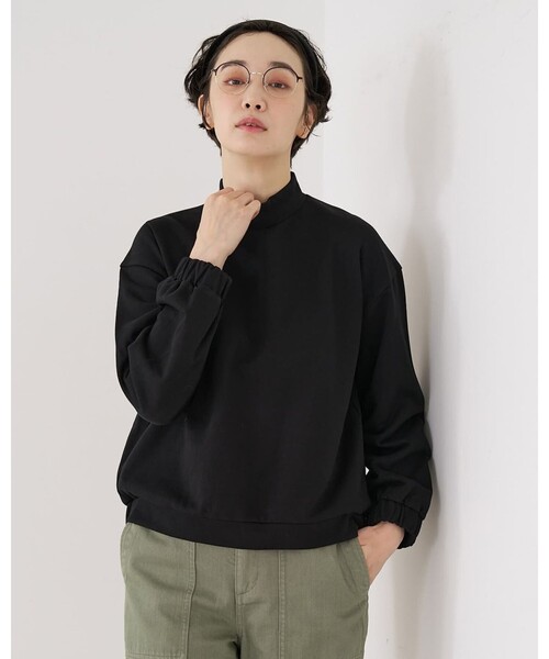 collex(コレックス)の「裏毛バックジップフォルムプルオーバー(スウェット・レディース・グレー/ブラック・フリー)」の8枚目の写真