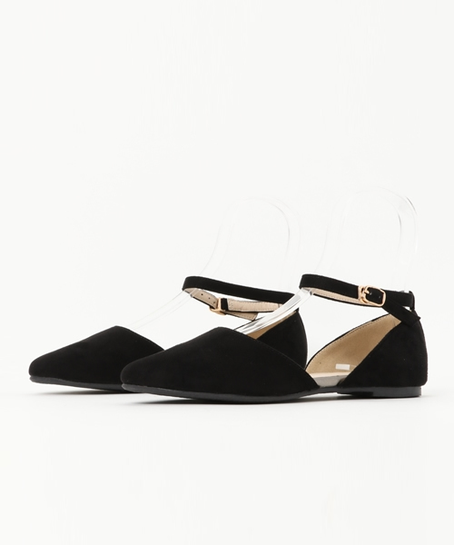 ikka（イッカ）の「スエードフラットセパレートパンプス（パンプス・レディース・ブラック/ダークグリーン/ネイビー・LARGE/MEDIUM）」の2枚目の写真