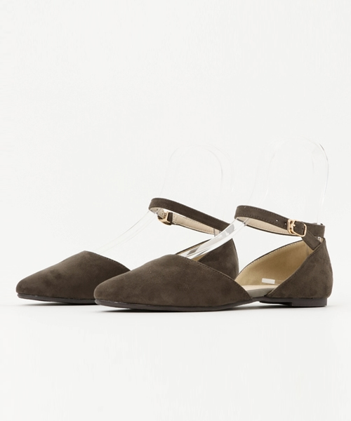 ikka（イッカ）の「スエードフラットセパレートパンプス（パンプス・レディース・ブラック/ダークグリーン/ネイビー・LARGE/MEDIUM）」の3枚目の写真