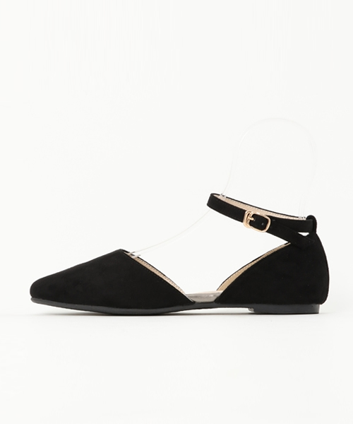 ikka（イッカ）の「スエードフラットセパレートパンプス（パンプス・レディース・ブラック/ダークグリーン/ネイビー・LARGE/MEDIUM）」の4枚目の写真