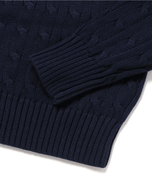 POLO RALPH LAUREN CHILDRENSWEAR(ポロ ラルフ ローレン チルドレンズウェア)の「ケーブルニット コットン セーター(ニット/セーター・キッズ・ネイビー/レッド・SMALL/LARGE/MEDIUM)」の5枚目の写真