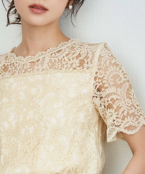 girl（ガール）の「レーストップススラックスオールインワン 結婚式 パンツドレス パーティードレス オケージョンドレス お呼ばれ 二次会 成人式 同窓会（パンツドレス・レディース・ネイビー/ベージュ系その他/ベージュ系その他2・L/M/S/2L）」の11枚目の写真