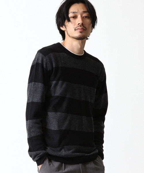 ZIP FIVE（ジップファイブ）の「【ZIP FIVE】抗ピリング加工カシミアタッチクルーネックセーター（ニット/セーター・メンズ・ブラック/ワイン/カーキ/アイボリー/ネイビー/ブルー系その他/ベージュ/モカ/マスタード/ブルーグレー/テラコッタ/チャコール/オフホワイト/杢グレー/ダークグリーン/レッド系その他/ピンク/ブラウン/ブラック系その他/ブルー/パープル・SMALL/X-LARGE/LARGE/MEDIUM）」の5枚目の写真