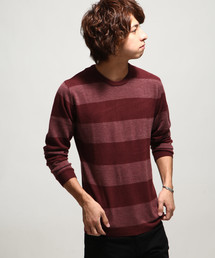 【ZIP FIVE】抗ピリング加工カシミアタッチクルーネックセーター