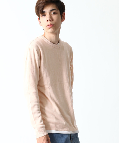 ZIP FIVE（ジップファイブ）の「【ZIP FIVE】抗ピリング加工カシミアタッチクルーネックセーター（ニット/セーター・メンズ・ブラック/ワイン/カーキ/アイボリー/ネイビー/ブルー系その他/ベージュ/モカ/マスタード/ブルーグレー/テラコッタ/チャコール/オフホワイト/杢グレー/ダークグリーン/レッド系その他/ピンク/ブラウン/ブラック系その他/ブルー/パープル・SMALL/X-LARGE/LARGE/MEDIUM）」の20枚目の写真