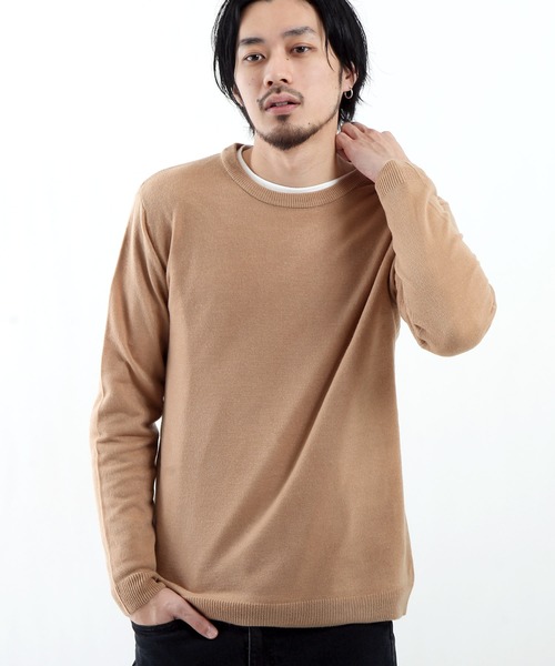 ZIP FIVE（ジップファイブ）の「【ZIP FIVE】抗ピリング加工カシミアタッチクルーネックセーター（ニット/セーター・メンズ・ブラック/ワイン/カーキ/アイボリー/ネイビー/ブルー系その他/ベージュ/モカ/マスタード/ブルーグレー/テラコッタ/チャコール/オフホワイト/杢グレー/ダークグリーン/レッド系その他/ピンク/ブラウン/ブラック系その他/ブルー/パープル・SMALL/X-LARGE/LARGE/MEDIUM）」の12枚目の写真