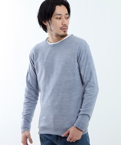 ZIP FIVE（ジップファイブ）の「【ZIP FIVE】抗ピリング加工カシミアタッチクルーネックセーター（ニット/セーター・メンズ・ブラック/ワイン/カーキ/アイボリー/ネイビー/ブルー系その他/ベージュ/モカ/マスタード/ブルーグレー/テラコッタ/チャコール/オフホワイト/杢グレー/ダークグリーン/レッド系その他/ピンク/ブラウン/ブラック系その他/ブルー/パープル・SMALL/X-LARGE/LARGE/MEDIUM）」の6枚目の写真