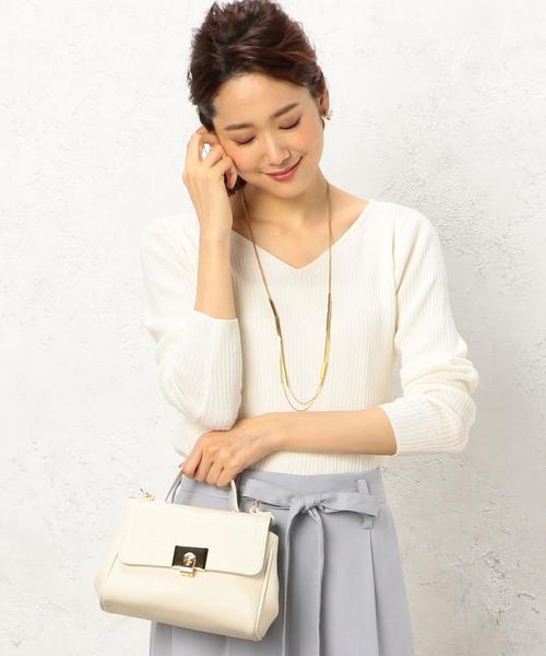 MARCO BIANCHINI（マルコビアンチーニ）の「[別注]MARCO BIANCHIN RF NEWフラップ2WAYバッグ S ◆（ショルダーバッグ・レディース・ネイビー/オフホワイト・FREE）」の9枚目の写真