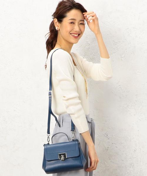 MARCO BIANCHINI（マルコビアンチーニ）の「[別注]MARCO BIANCHIN RF NEWフラップ2WAYバッグ S ◆（ショルダーバッグ・レディース・ネイビー/オフホワイト・FREE）」の11枚目の写真