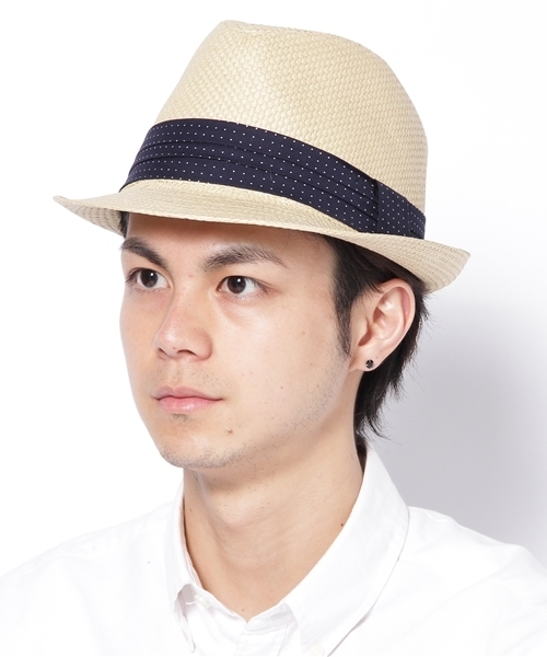 UNION STATION（ユニオンステーション）の「中折れハット（ハット・メンズ・ナチュラル/ネイビー・FREE）」の8枚目の写真