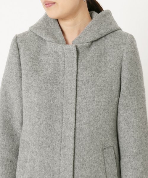 SLOBE IENA（スローブイエナ）の「コンパクトAラインフードコート◆（その他アウター・レディース・グレー系その他/ナチュラル/ネイビー・36/38/40/S36/T38）」の18枚目の写真