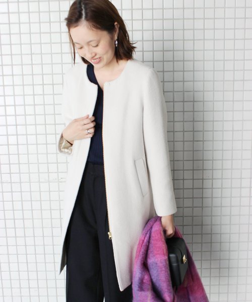 SLOBE IENA（スローブイエナ）の「コンパクトAラインフードコート◆（その他アウター・レディース・グレー系その他/ナチュラル/ネイビー・36/38/40/S36/T38）」の21枚目の写真