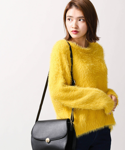 WEGO(ウィゴー)の「WEGO/フェザーニット(ニット/セーター・レディース・ブラック/オフホワイト/ピンク系その他/ターコイズブルー/ライトピンク/イエロー・FREE)」の4枚目の写真