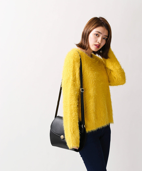 WEGO(ウィゴー)の「WEGO/フェザーニット(ニット/セーター・レディース・ブラック/オフホワイト/ピンク系その他/ターコイズブルー/ライトピンク/イエロー・FREE)」の19枚目の写真