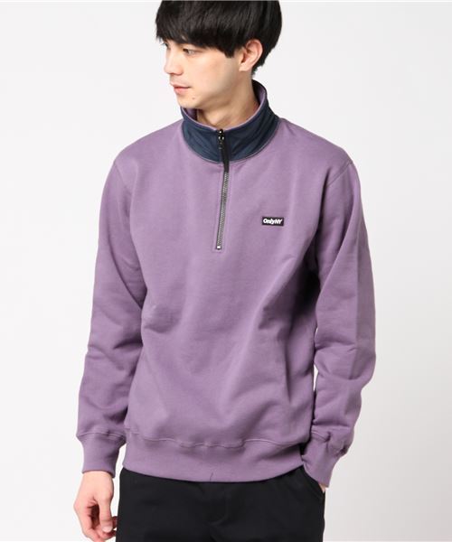 ONLY NY（オンリーニューヨーク）の「ONLY NY / オンリーニューヨーク LOGO QUATERZIP PULLOVER（Tシャツ/カットソー・メンズ・チャコールグレー/パープル/ブラック・LARGE/MEDIUM/X-LARGE）」の3枚目の写真