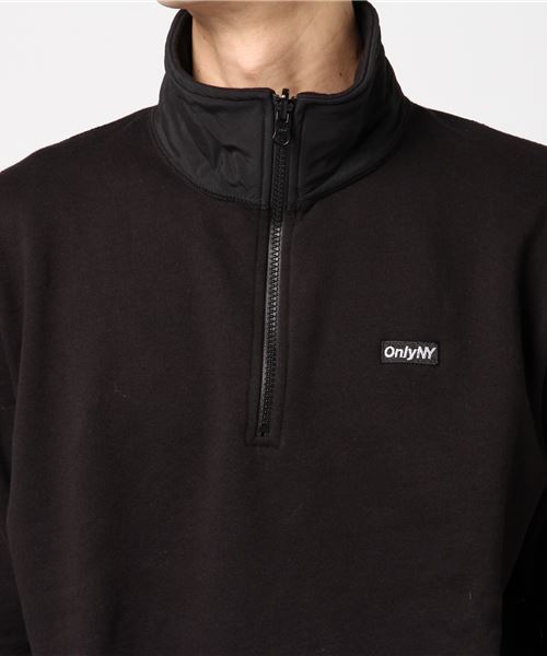 ONLY NY（オンリーニューヨーク）の「ONLY NY / オンリーニューヨーク LOGO QUATERZIP PULLOVER（Tシャツ/カットソー・メンズ・チャコールグレー/パープル/ブラック・LARGE/MEDIUM/X-LARGE）」の6枚目の写真