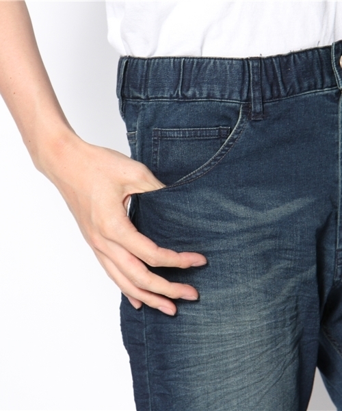 NANO universe（ナノユニバース）の「NUクロップドjerseydenim（デニムパンツ・メンズ・インディゴブルー/ブルー・SMALL/MEDIUM/LARGE/X-LARGE）」の6枚目の写真