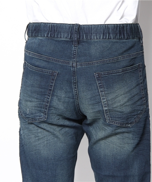 NANO universe（ナノユニバース）の「NUクロップドjerseydenim（デニムパンツ・メンズ・インディゴブルー/ブルー・SMALL/MEDIUM/LARGE/X-LARGE）」の7枚目の写真