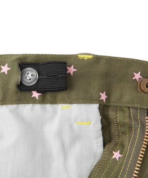 X-girl Stages（エックスガールステージス）の「STAR PRINTED SKINNY PANT (4T～7T)（スラックス・キッズ・オリーブ/ネイビー/ピンク・4T/5T/6T/7T）」の5枚目の写真