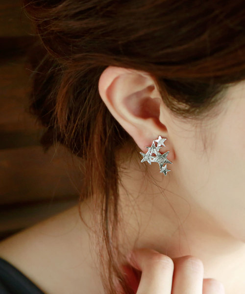 colleca la（コレカラ）の「メタルスターイヤリング（イヤリング・レディース・シルバー/ゴールド・FREE）」の4枚目の写真