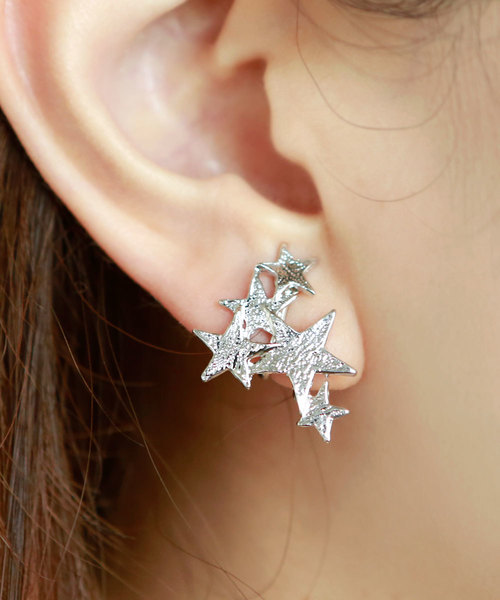colleca la（コレカラ）の「メタルスターイヤリング（イヤリング・レディース・シルバー/ゴールド・FREE）」の5枚目の写真