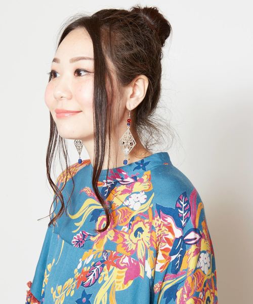 チャイハネ（チャイハネ）の「【チャイハネ】オリエンタルモチーフピアス（ピアス（両耳用）・レディース・シルバー/ゴールド・FREE）」の3枚目の写真