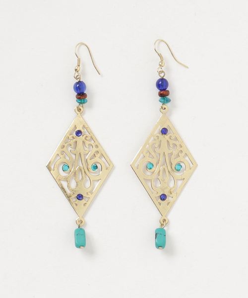 チャイハネ（チャイハネ）の「【チャイハネ】オリエンタルモチーフピアス（ピアス（両耳用）・レディース・シルバー/ゴールド・FREE）」の2枚目の写真