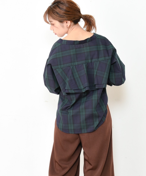 natural couture（ナチュラルクチュール）の「バックフリルシャツブラウス（シャツ/ブラウス・レディース・オフホワイト/その他1/その他2/キャメル・FREE）」の16枚目の写真