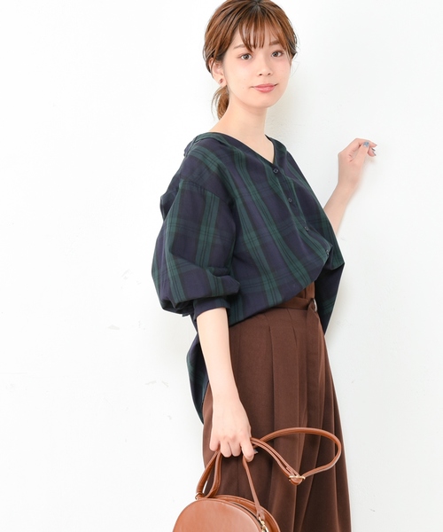 natural couture（ナチュラルクチュール）の「バックフリルシャツブラウス（シャツ/ブラウス・レディース・オフホワイト/その他1/その他2/キャメル・FREE）」の17枚目の写真