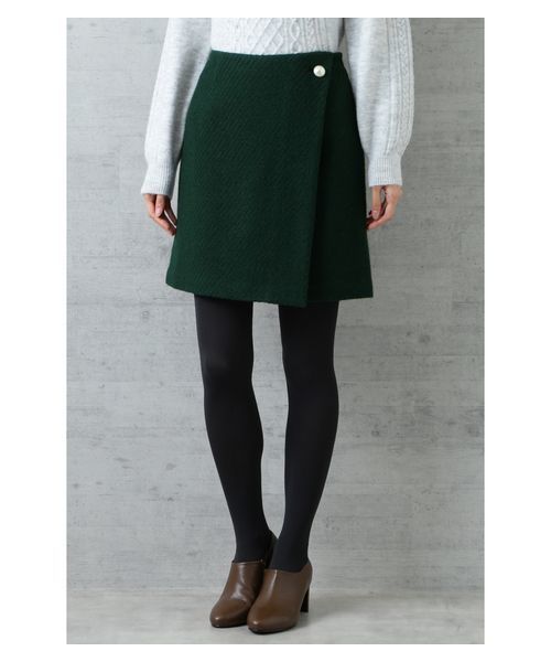 NATURAL BEAUTY BASIC（ナチュラルビューティーベーシック）の「【美人百花 1月号掲載】パールボタンウールツイードスカート（スカート・レディース・ネイビー/グレー/グリーン・SMALL/MEDIUM/X-SMALL）」の11枚目の写真