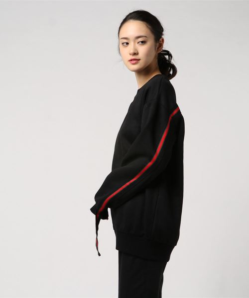 SPIGA（スピーガ）の「ﾗｲﾝﾌﾘｰｽﾄﾚｰﾅｰ（スウェット・レディース・ブラック/オフホワイト/パープル・FREE）」の5枚目の写真