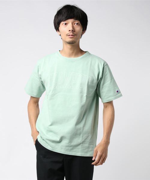 Champion（チャンピオン）の「【Champion/チャンピオン】メンズ Tシャツ キャンパス（Tシャツ/カットソー・メンズ・ライトグリーン/ブラック/ブルーグレー/ライトピンク・MEDIUM/LARGE/X-LARGE）」の3枚目の写真