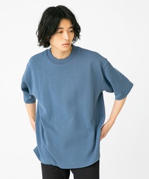 【STUDIOUS】ウォッシャブルミラノリブサマーニットTシャツ【ZOZO限定アイテム】