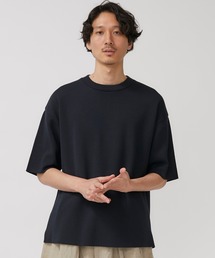 【STUDIOUS】ウォッシャブルミラノリブサマーニットTシャツ【ZOZO限定アイテム】