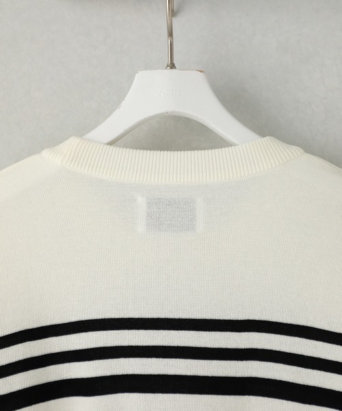 STUDIOUS（ステュディオス）の「【STUDIOUS】ウォッシャブルミラノリブサマーニットTシャツ【ZOZO限定アイテム】（ニット/セーター・メンズ・ホワイト/ブラック/ベージュ/グレー/ブルー/オレンジ/サックスブルー/ホワイト×ブラック/ネイビー/レンガ・1/2/3）」の13枚目の写真
