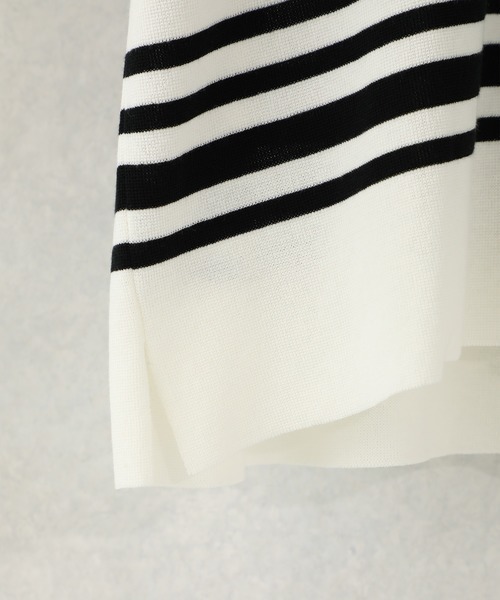 STUDIOUS（ステュディオス）の「【STUDIOUS】ウォッシャブルミラノリブサマーニットTシャツ【ZOZO限定アイテム】（ニット/セーター・メンズ・ホワイト/ブラック/ベージュ/グレー/ブルー/オレンジ/サックスブルー/ホワイト×ブラック/ネイビー/レンガ・1/2/3）」の16枚目の写真
