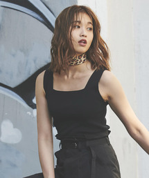 FREE'S MART | ◆ウォッシャブル総針スクエアネックノースリーブニット(ニット/セーター)