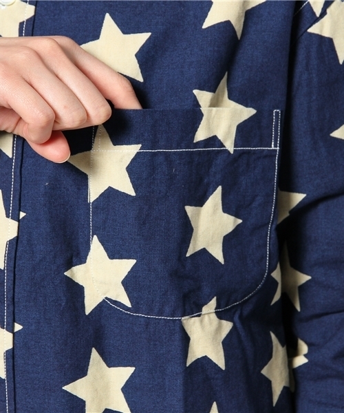 BEAMS BOY（ビームスボーイ）の「Sanca / インディゴプリント BIGシャツ（シャツ/ブラウス・レディース・インディゴブルー・ONE SIZE）」の10枚目の写真