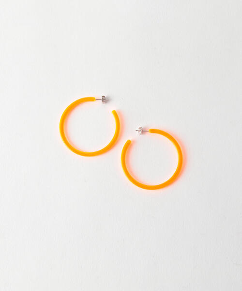 BEAUTY&YOUTH UNITED ARROWS（ビューティーアンドユースユナイテッドアローズ）の「BY ネオンフープピアス о（ピアス（両耳用）・レディース・ホワイト/パープル/オレンジ/イエロー・FREE）」の4枚目の写真