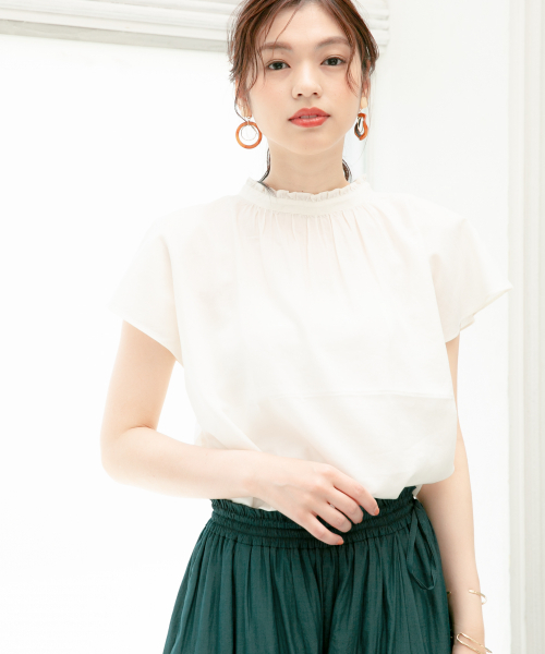 Global Work グローバルワーク の 2wayプチエリブラウス半袖 9592 シャツ ブラウス Wear