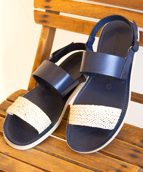 BEAUTY&YOUTH UNITED ARROWS（ビューティーアンドユースユナイテッドアローズ）の「BY ∴ メッシュ/レザー バックストラップサンダル ◆（サンダル・メンズ・ナチュラル/ネイビー・SMALL/LARGE/X-LARGE/MEDIUM）」の18枚目の写真