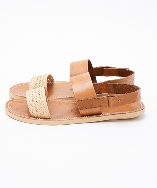 BEAUTY&YOUTH UNITED ARROWS（ビューティーアンドユースユナイテッドアローズ）の「BY ∴ メッシュ/レザー バックストラップサンダル ◆（サンダル・メンズ・ナチュラル/ネイビー・SMALL/LARGE/X-LARGE/MEDIUM）」の8枚目の写真