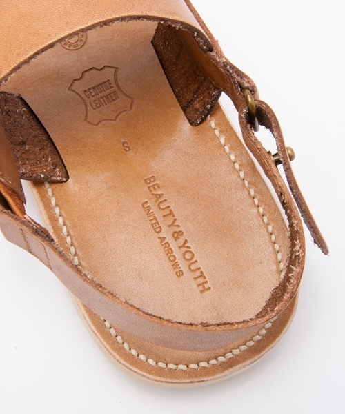 BEAUTY&YOUTH UNITED ARROWS（ビューティーアンドユースユナイテッドアローズ）の「BY ∴ メッシュ/レザー バックストラップサンダル ◆（サンダル・メンズ・ナチュラル/ネイビー・SMALL/LARGE/X-LARGE/MEDIUM）」の10枚目の写真