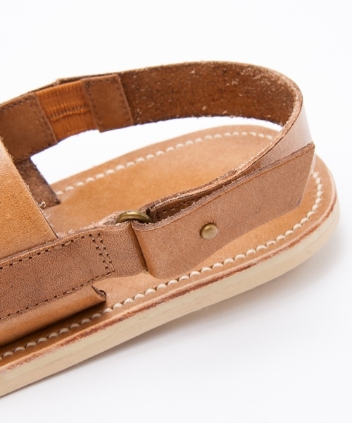 BEAUTY&YOUTH UNITED ARROWS（ビューティーアンドユースユナイテッドアローズ）の「BY ∴ メッシュ/レザー バックストラップサンダル ◆（サンダル・メンズ・ナチュラル/ネイビー・SMALL/LARGE/X-LARGE/MEDIUM）」の3枚目の写真